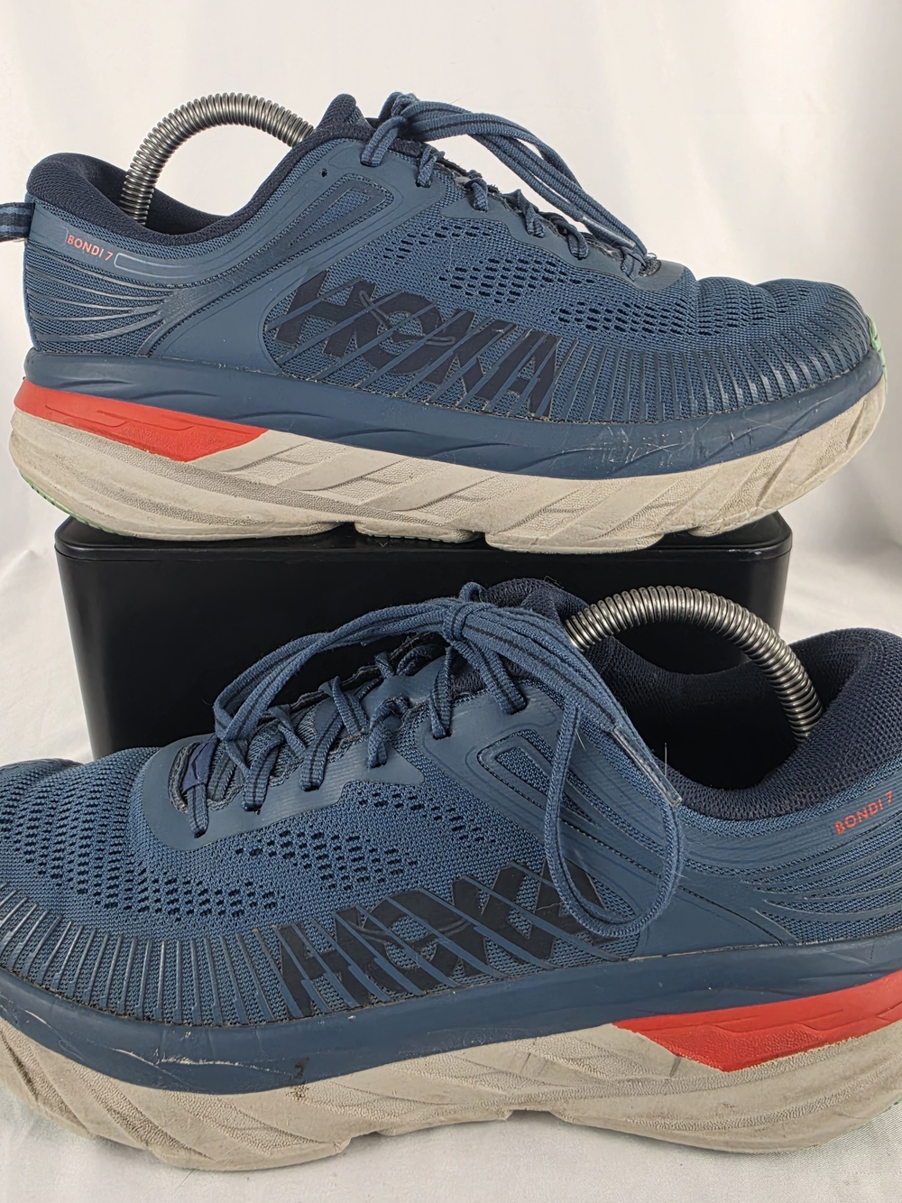 Hoka One One HOKA Bondi 7 Real Teal Outer Space Blue Mens Size 8 Athletic Shoes